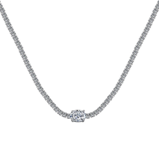 [Lucky Star]1.0 Carat Shining Oval Cut Necklace