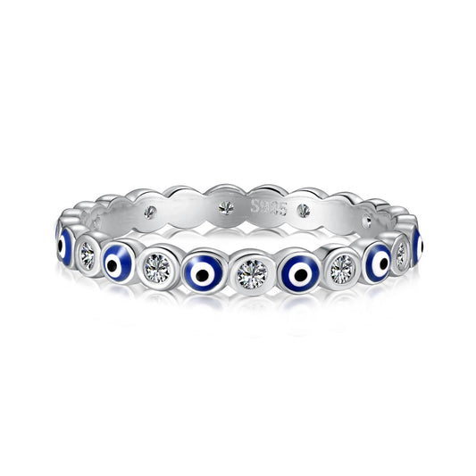 [Lucky Star]Sparkling Vibrant Round Shape Daily Ring