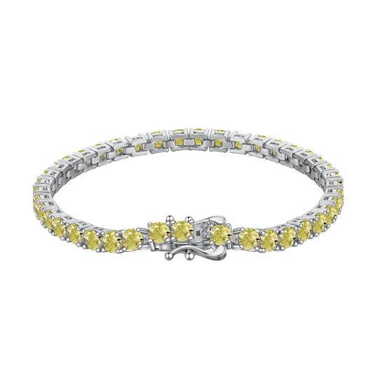 [Lucky Star]Ornate Dazzling Round Cut Tennis Bracelet