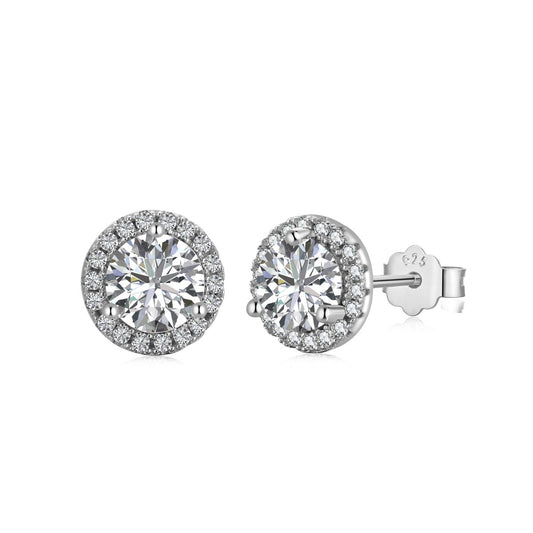 [Lucky Star]Classic Princess Round Shape Earrings