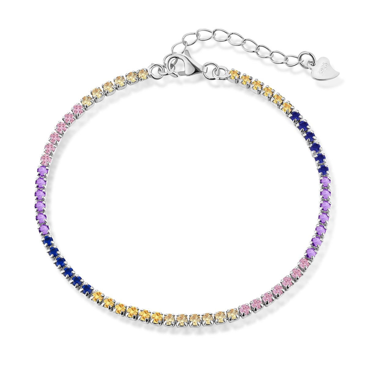 [Lucky Star]Radiant Shinning Princess Cut Tennis Bracelet