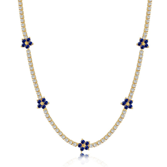 [Lucky Star]Luxurious Colorful Flower Tennis Necklace