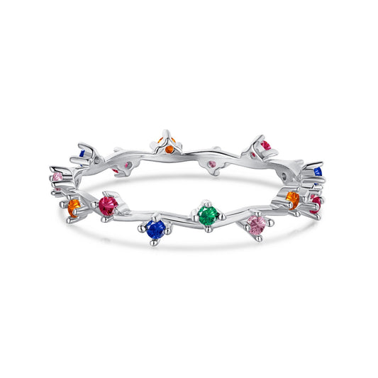 [Lucky Star]Radiant Colorful Round Cut Daily Ring