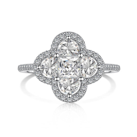 [Lucky Star]Luxurious Eternity Flower Shape Banquet Ring