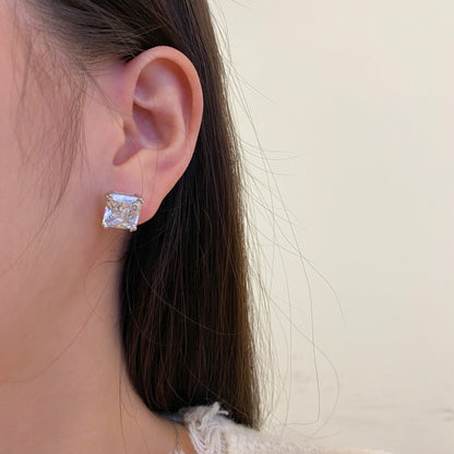 [Lucky Star]Delicate Square Shape Earrings