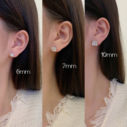 [Lucky Star]Delicate Square Shape Earrings