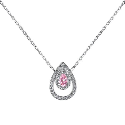 [Lucky Star]Sparkling Pear Cut Necklace