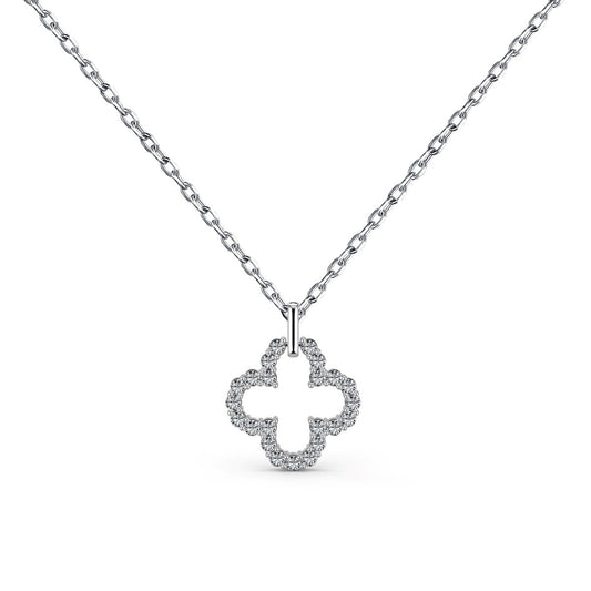 [Lucky Star]Four-Leaf Clover Hollow Design Exquisite Necklace