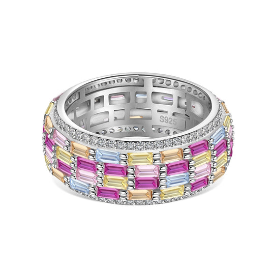 [Lucky Star]Radiant Colorful Radiant Cut Daily Ring