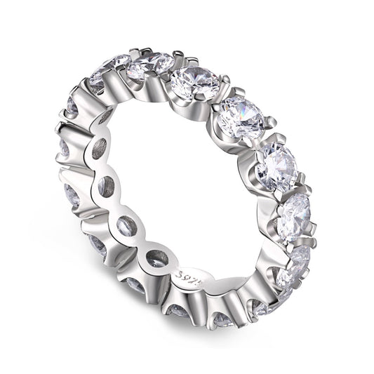 [Lucky Star]Eternity Round Cut Tennis Ring
